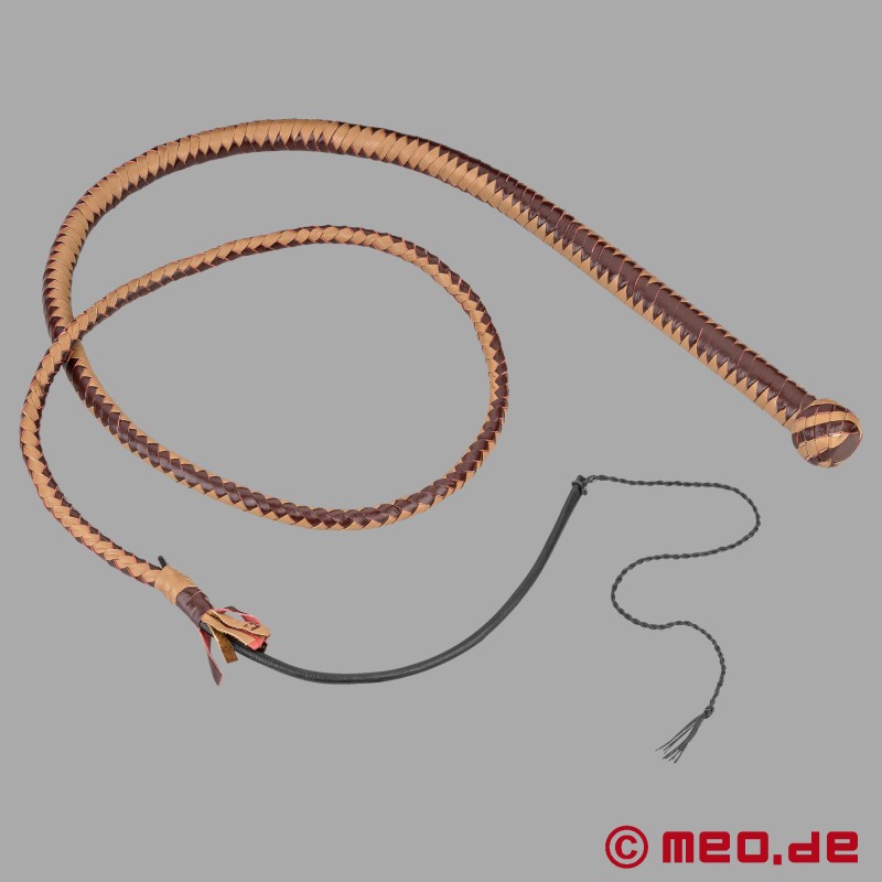 BDSM ostor barna bőrből - Luxus BDSM ostor - 2