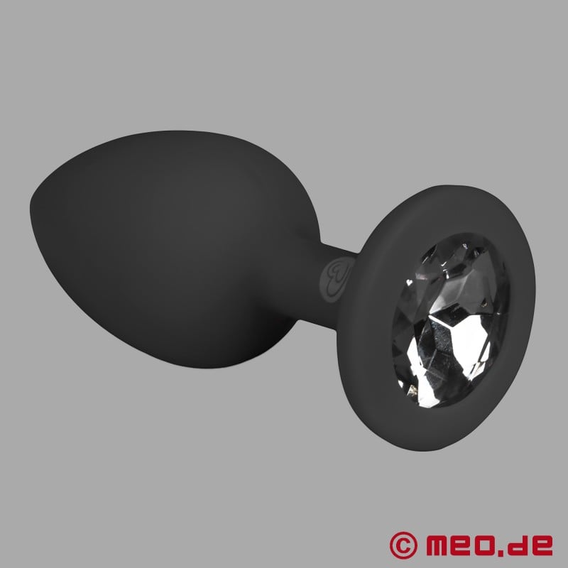 带水晶的肛门塞 - 钻石屁股塞 - 适合初学者的小型肛门塞