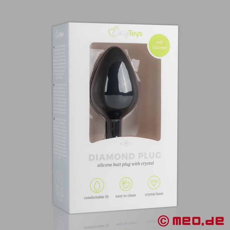 Anal Plug mit Kristall - Diamant Butt Plug - medium