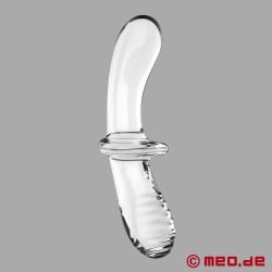 Satisfyer Double Crystal - Dildo de vidrio