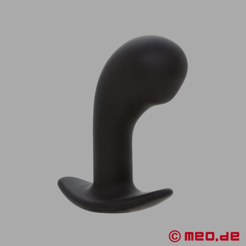 CalExotics Rock Bottom Curved Probe - Butt Plug with Vibration - Prostate Stimulator