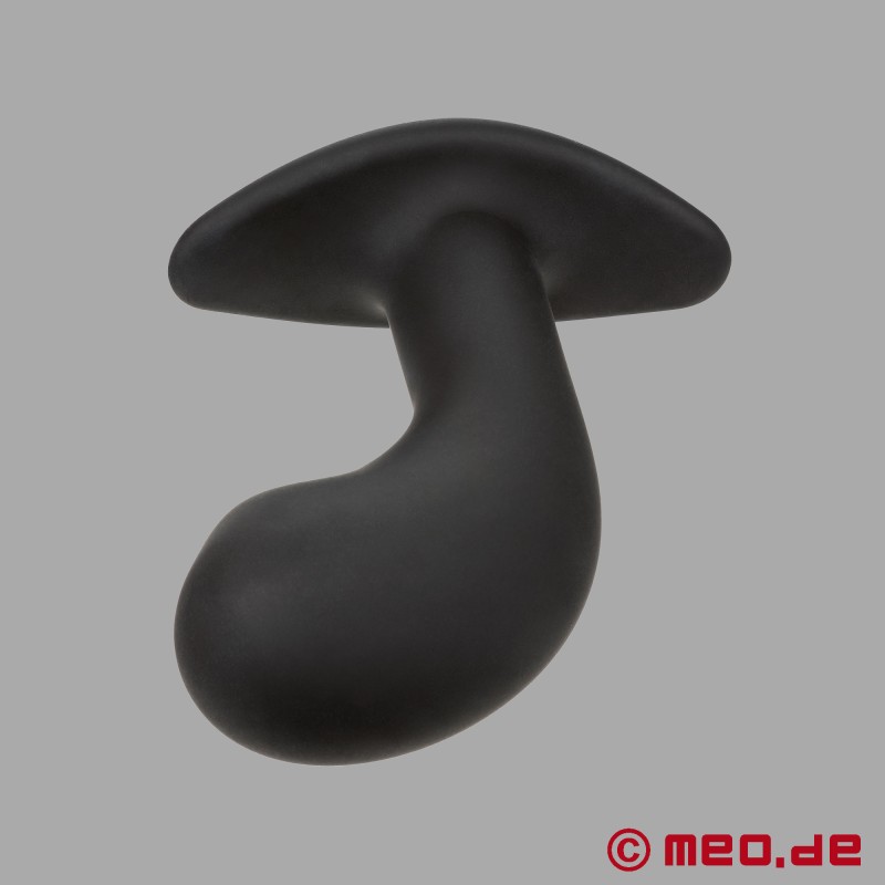 CalExotics Rock Bottom Curved Probe - Butt Plug with Vibration - Prostate Stimulator