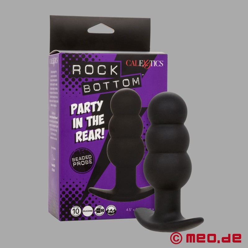 CalExotics Rock Bottom Beaded Probe - 24/7 Butt Plug with Vibration