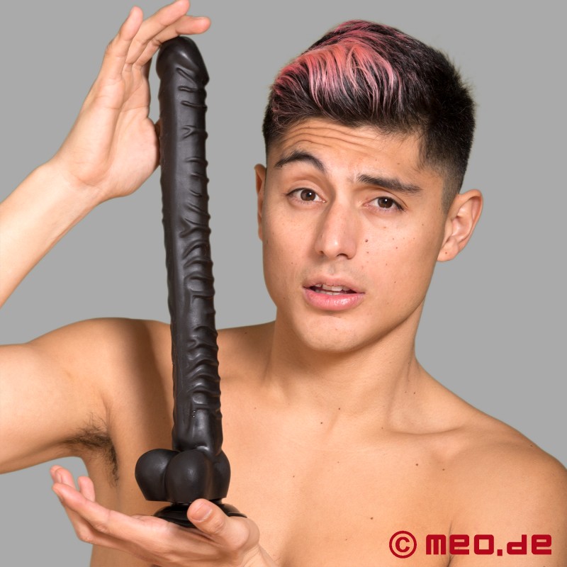 ANALGEDDON® - 16 Inch (40 cm) Ribbed Anal Dildo with Suction Cup - 1