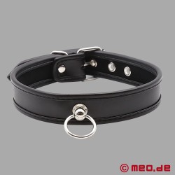 Human Pup - Smalle leren halsband - zwart