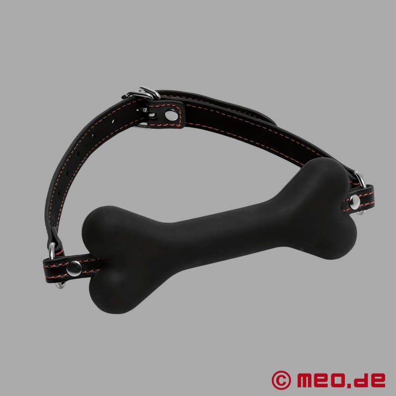 Bad Puppy bone gag - Black dog bone gag