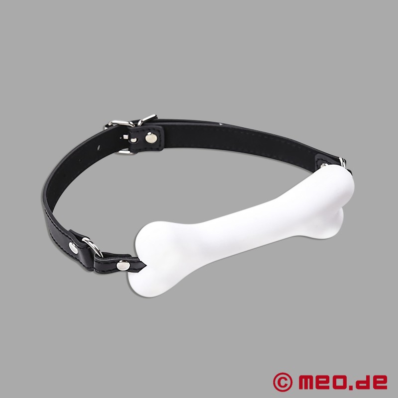 Bad Puppy bone gag - White dog bone gag