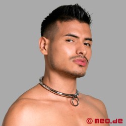 Bondage choker with combination lock and O-ring