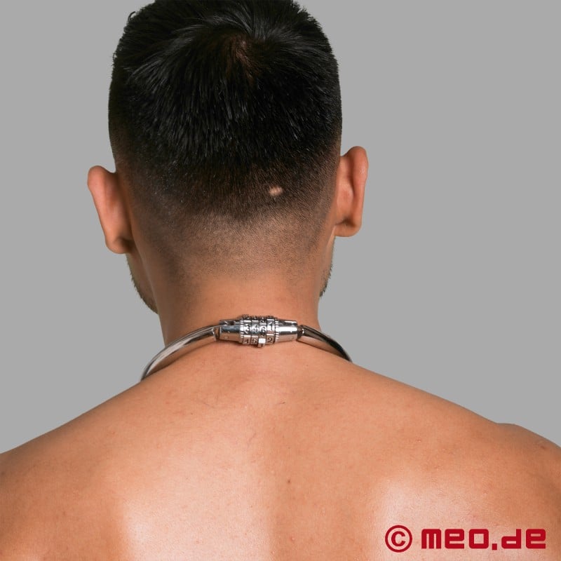 Bondage Choker met Combinatie Slot en O-Ring