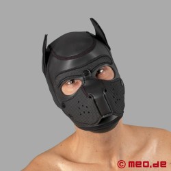 Hondenmasker - Bad Puppy - Human Pup masker gemaakt van neopreen - zwart - Thumbnail