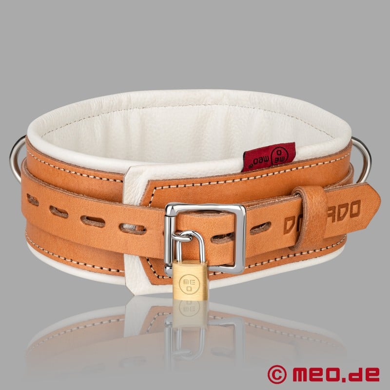 Abschließbares Halsband aus Leder - Edition Dr. Sado