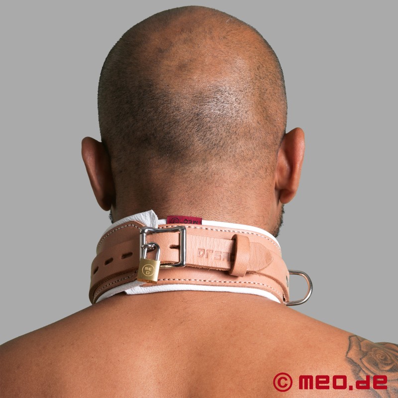 Abschließbares Halsband aus Leder - Edition Dr. Sado