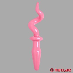 Coda riccioluta rosa per il maiale umano - plug anale