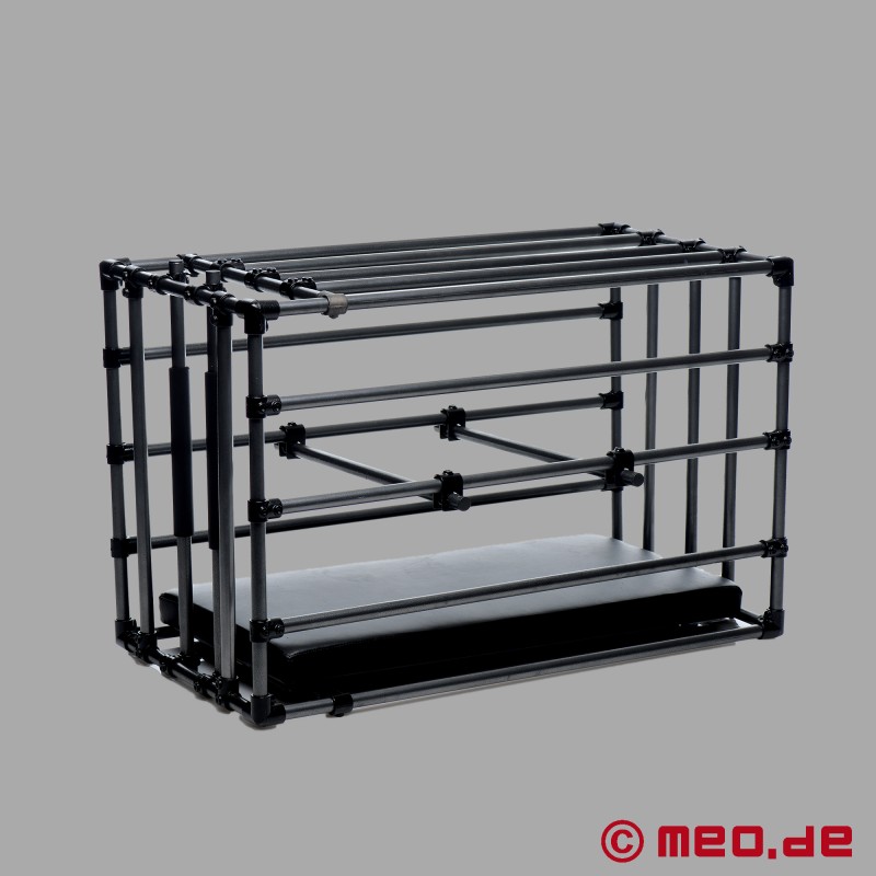 Adjustable slave cage with padded board