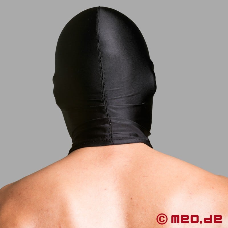 Schwarze Fetischmaske - Blickdichte Maske aus Spandex