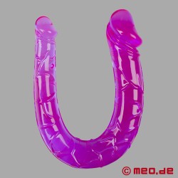 Dildo duplo feito de gelatina