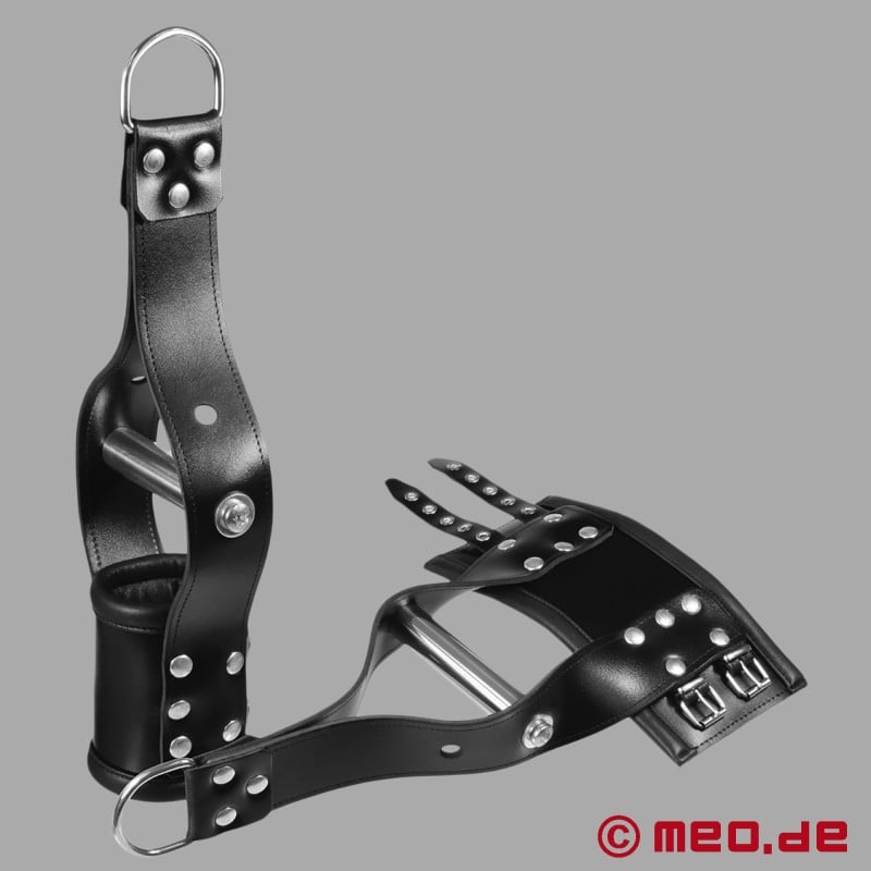 Suspension wrist cuffs - BDSM leather