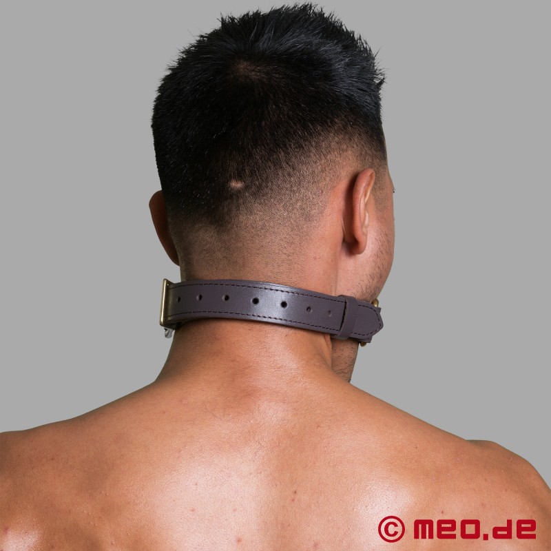 Lyxig ball gag av silikon och pelle - Bohème-kollektionen - 4