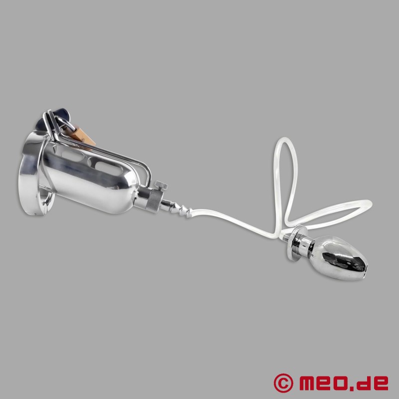 Watersports Kink System RECYCLER with butt plug, chastity belt, penis plug and tube - 2