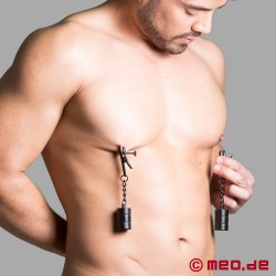 BDSM nipple clamps with weights