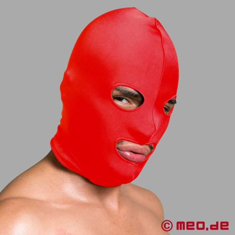 Maschera BDSM in spandex - aperture per bocca e occhi