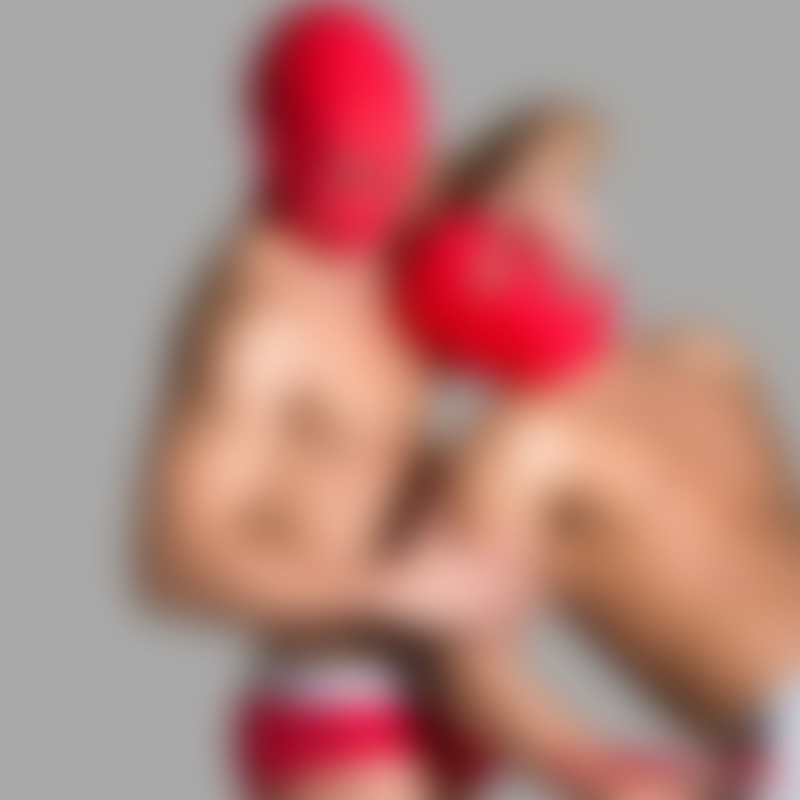 Rød BDSM-maske laget av spandex - bondage-hjelm med øye- og munnåpning - 4