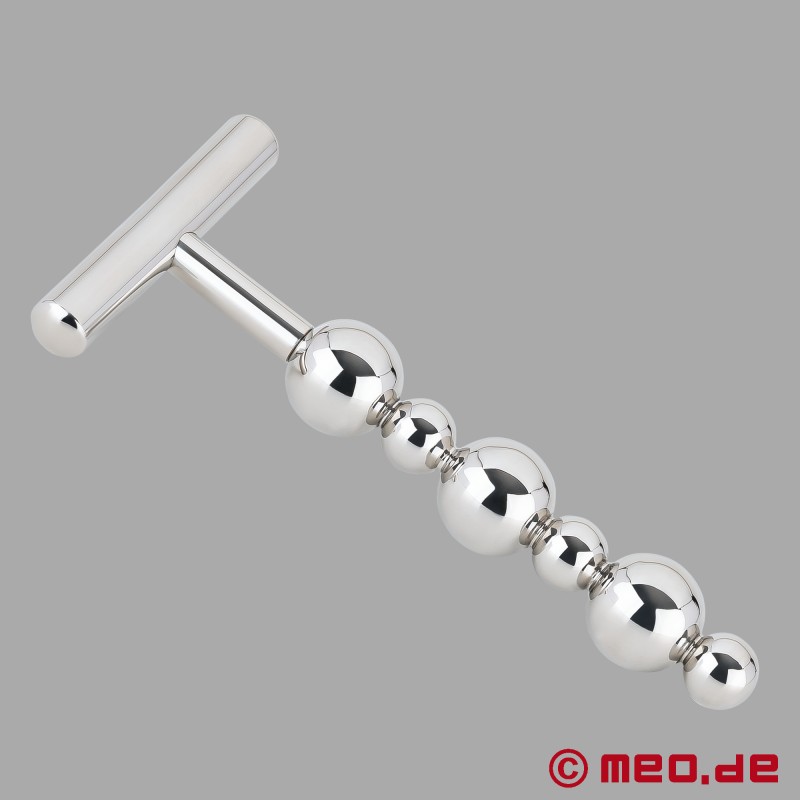 ステンレス製アナルディルド～スティミュレーターAlpha Male～6ボール付き - 2