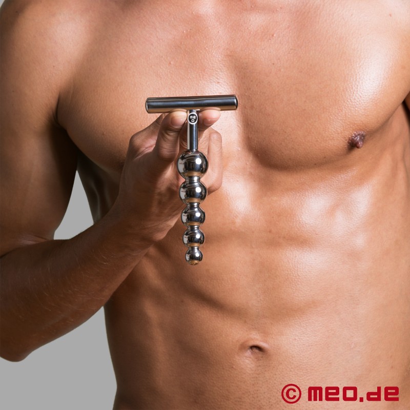 Rozsdamentes acél anális dildó - Alpha Male stimulátor - öt golyóval - 3