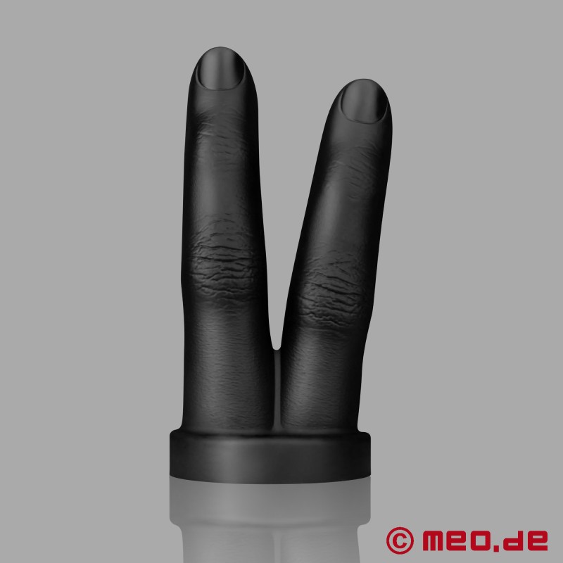 BUTTR Victory Double Finger Butt Plug - Duży korek analny z przyssawką