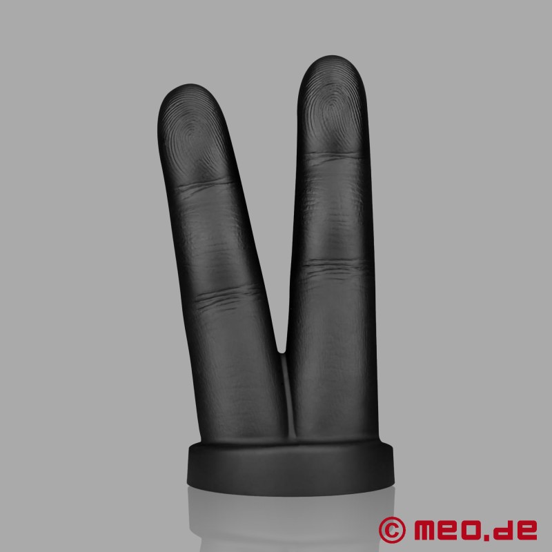 BUTTR Victory Double Finger Butt Plug - Duży korek analny z przyssawką