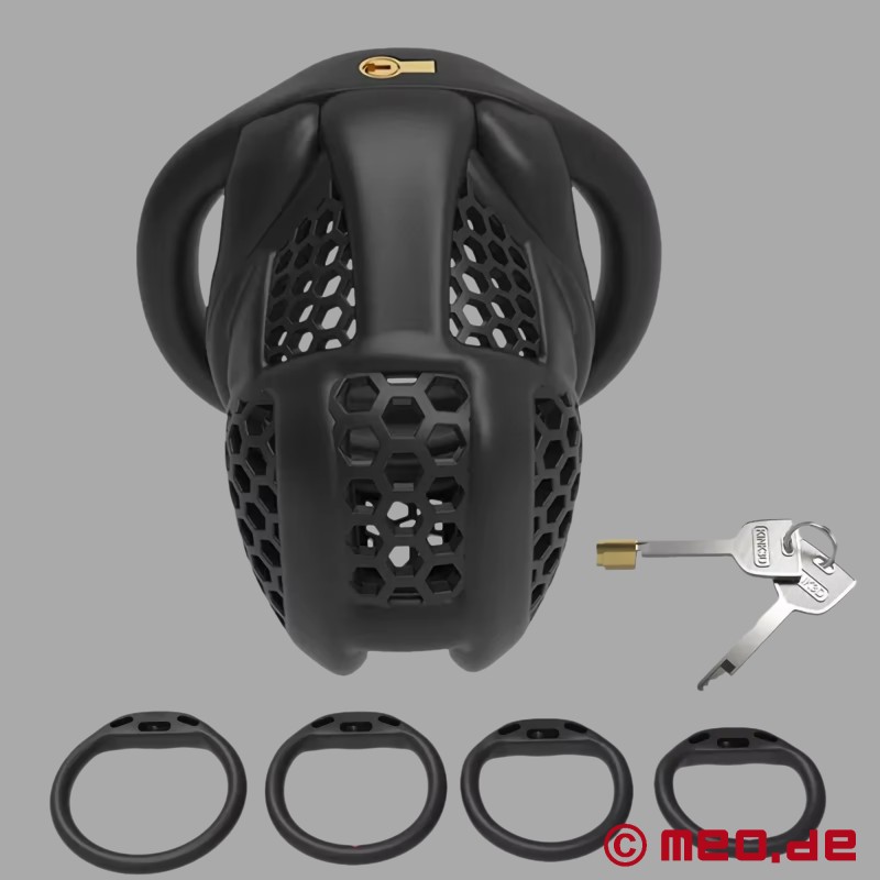 BlackGuard™ van NoPacha® - Kuisheidskooi voor mannen - 8