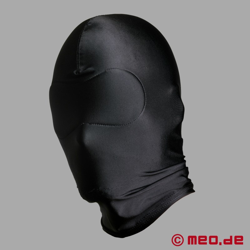 Zwart fetisjmasker - Ondoorzichtig spandex masker - 4