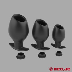 Tunnel Butt Plug 24/7 - Voluminous Silicone Anal Tunnel Plug with Closing Plug - Thumbnail