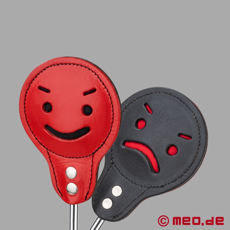 Paddle "Naughty or Nice" din piele și aluminiu - 4