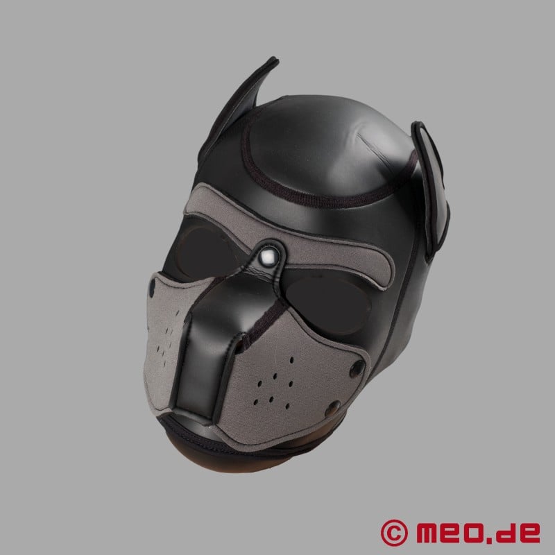 Bad Puppy - maschera da cane in neoprene - nero/grigio