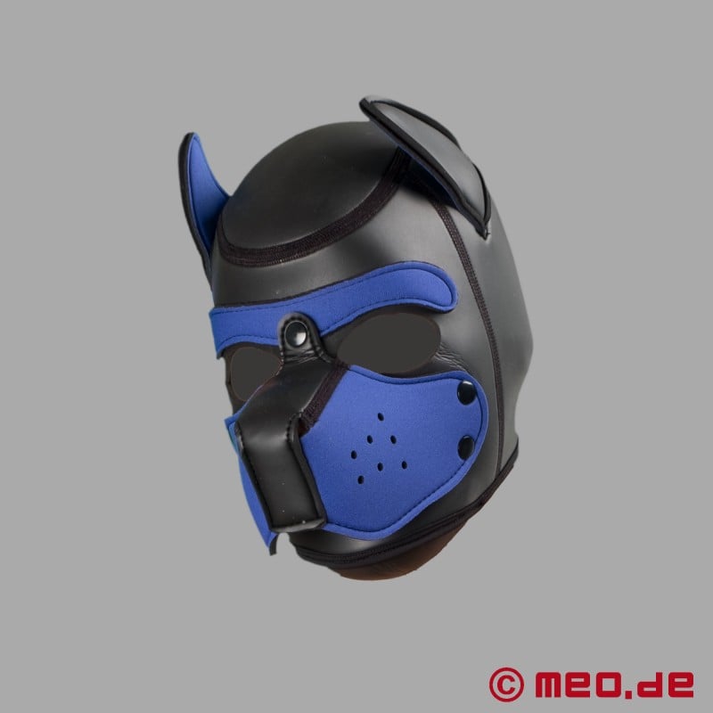 Bad Puppy - maschera da cane in neoprene - nero/blu