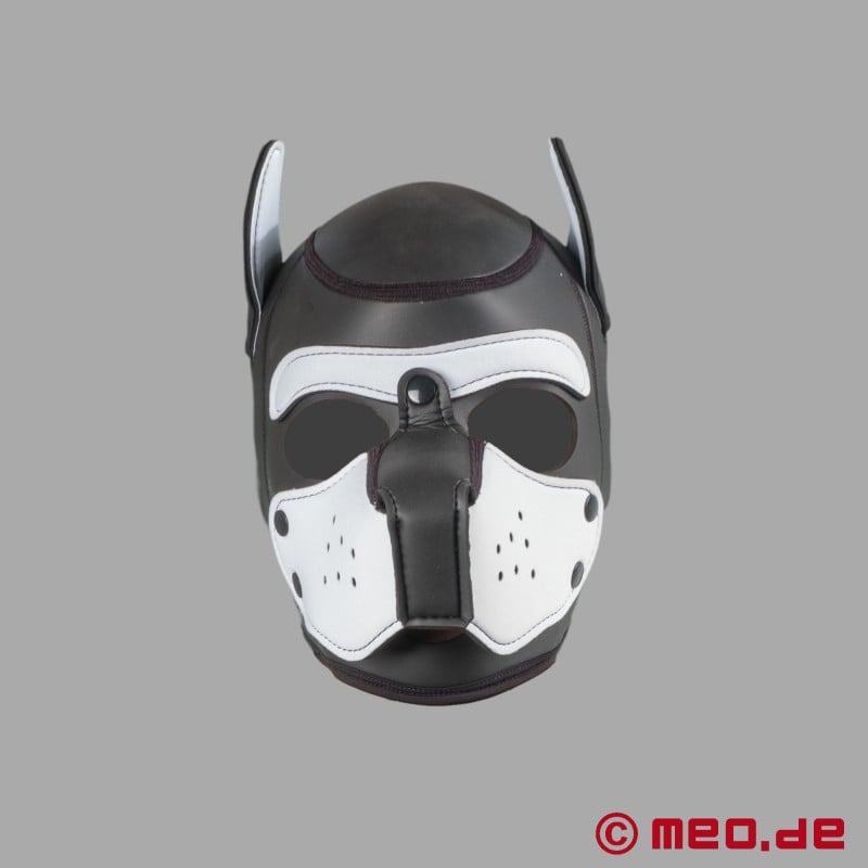 Bad Puppy - maschera da cane in neoprene - nero/bianco