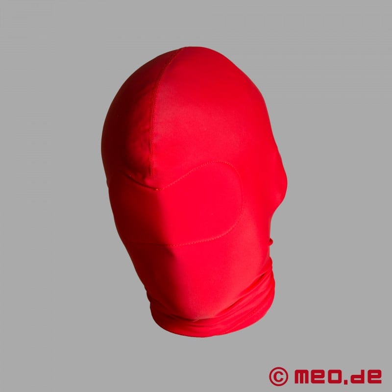 Rood fetisjmasker - Ondoorzichtig spandex masker