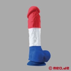 Dildo a ventosa Tri Colore 8"