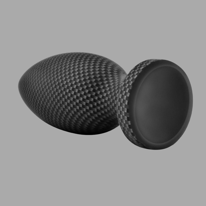 Small butt plug with a carbon look