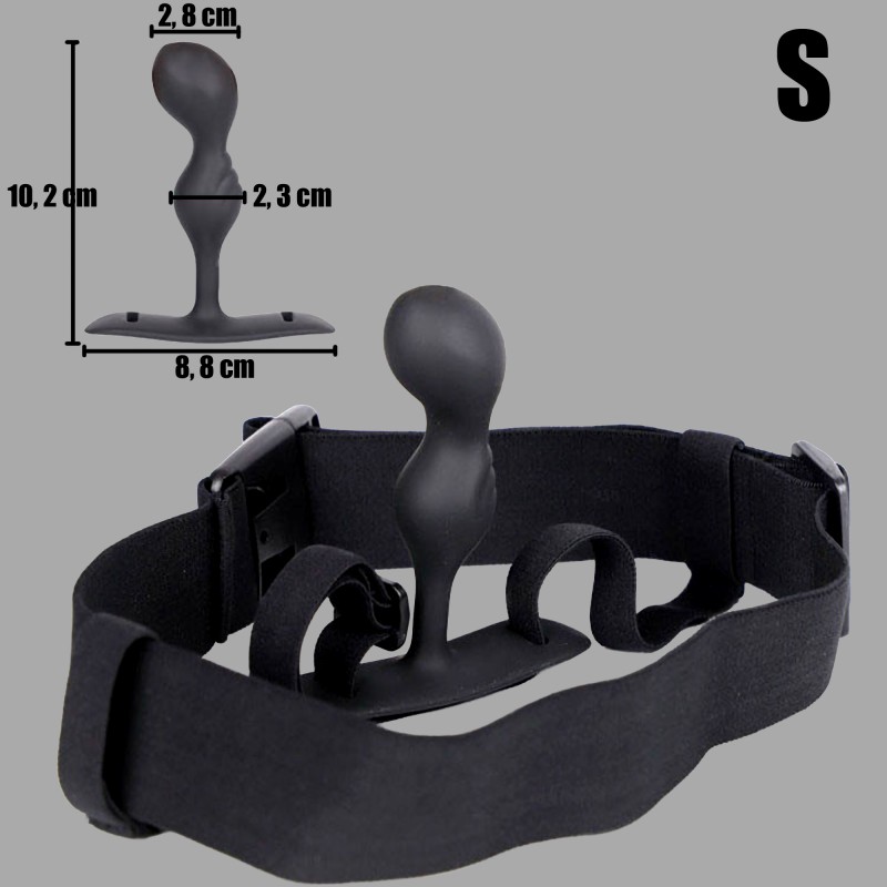 Bugyi anális dugóval - butt plug Harness