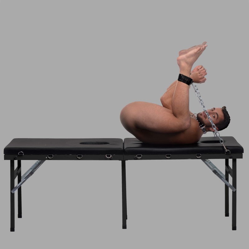 BDSM furniture: bondage and milking table