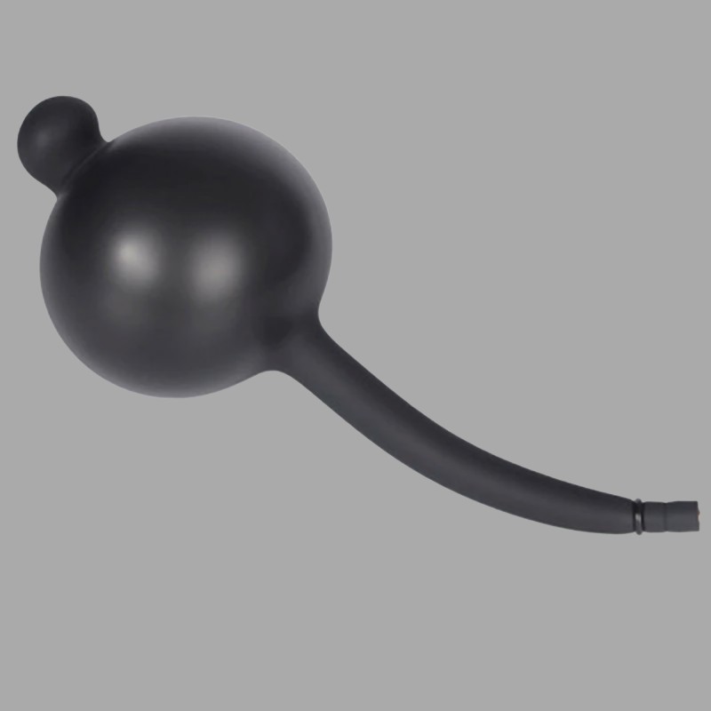 Inflatable butt plug with weight