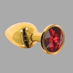 Goldener Anal Plug mit Diamant