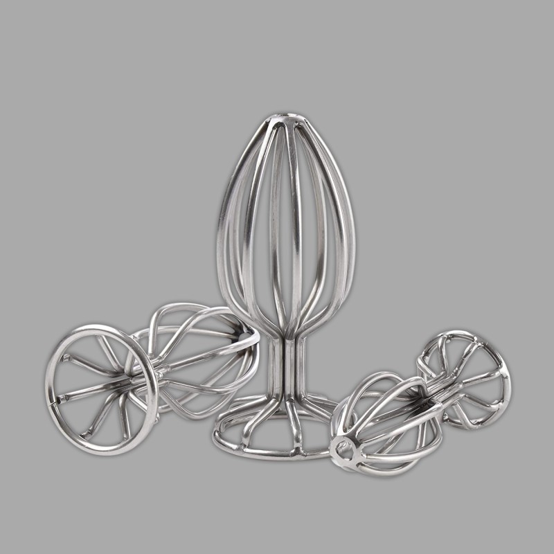 Analgeddon™ - Anal Cage™ - Analplugg i rustfritt stål - 1