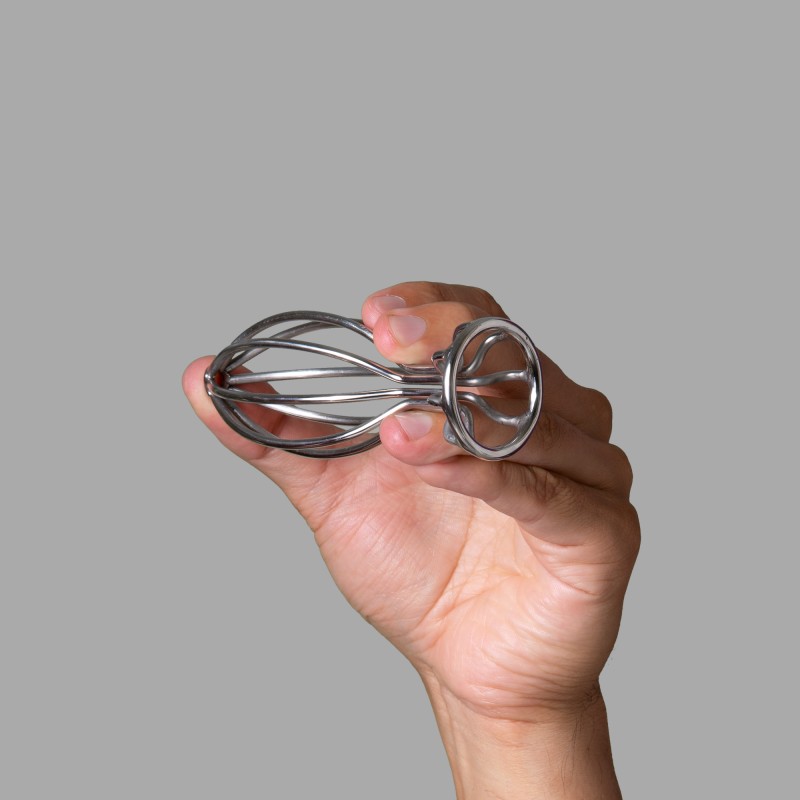 Analgeddon™ - Anal Cage™ - Analplugg i rustfritt stål - 4