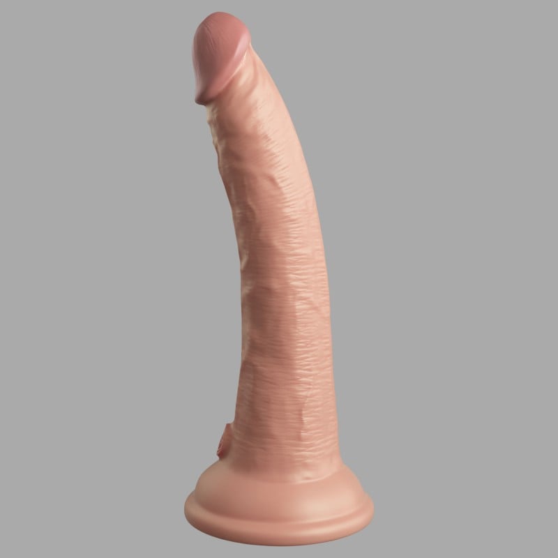 Realistični vibro dildo 21 cm - dvojna gostota - z daljinskim upravljalnikom