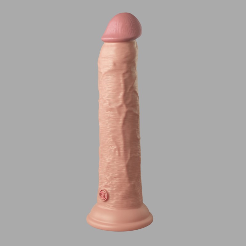 Dildo realista vibrador 25 cm - doble densidad - con mando a distancia