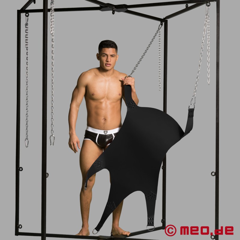 Czarna skóra "fisting sling" z 5-punktowym zawieszeniem - 1