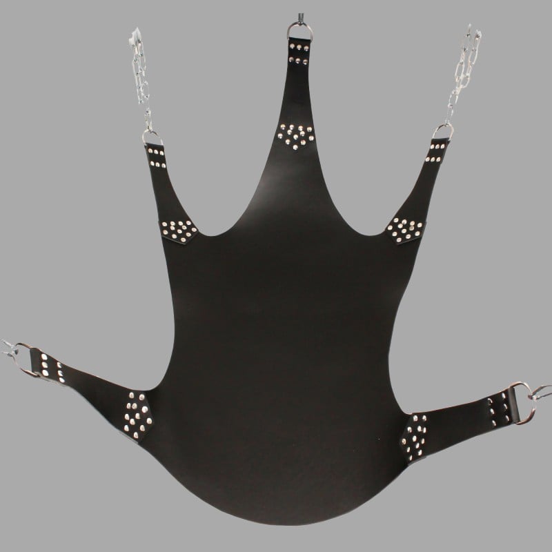 Fisting Sling" en cuir noir avec 5 points de suspension